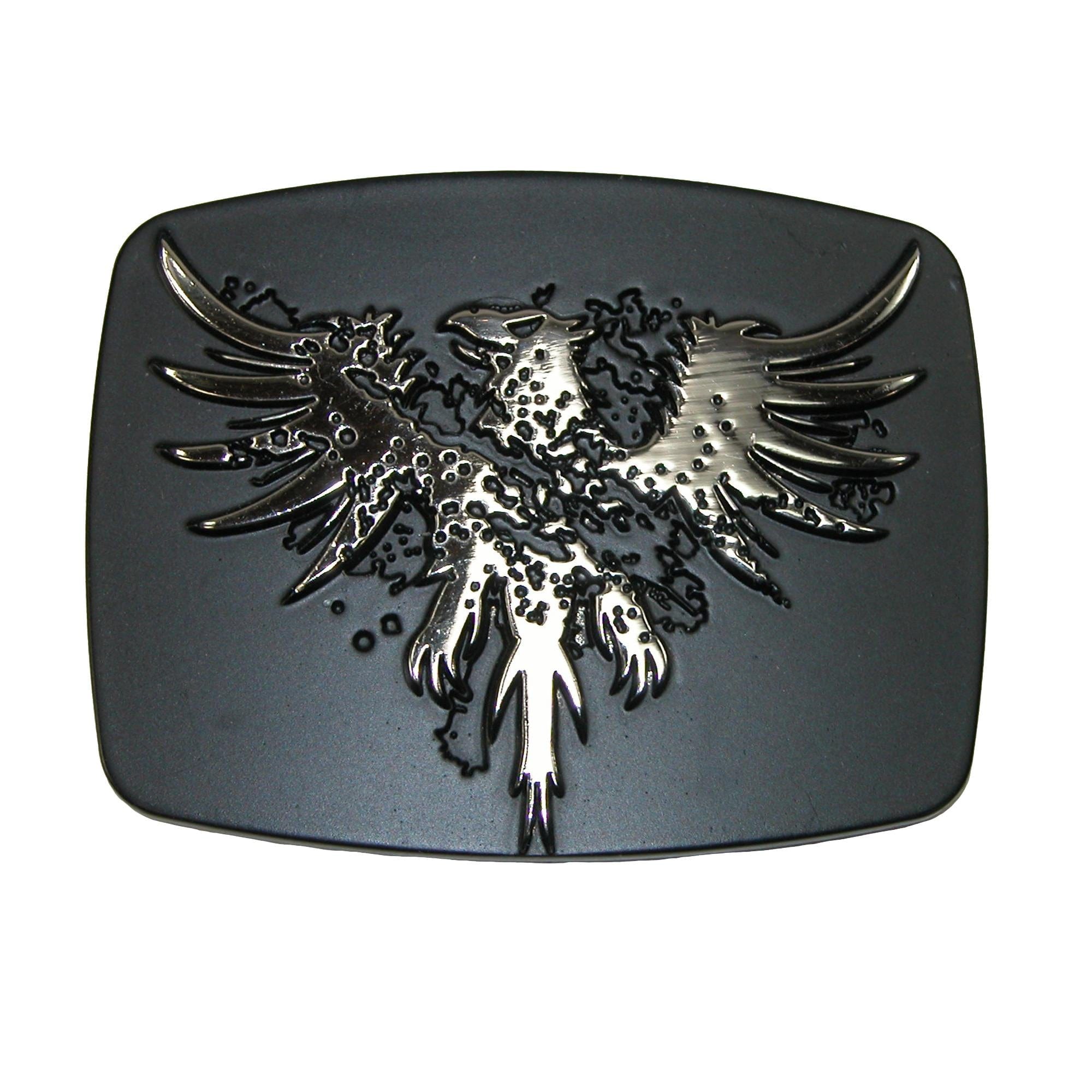 Chrome Phoenix Belt Buckle - Silver