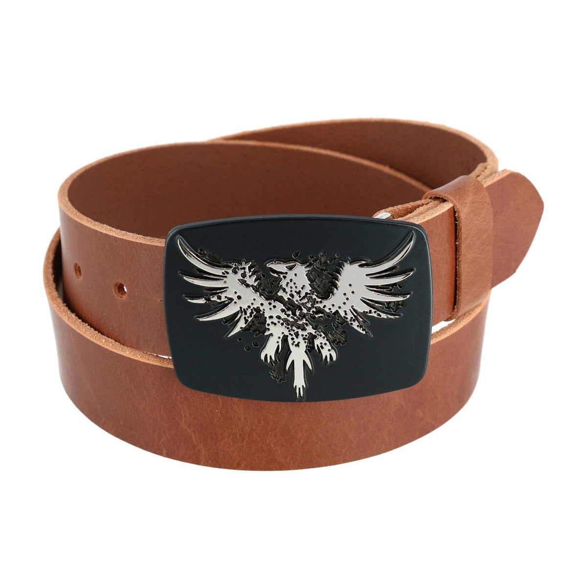 CTM® Men's Leather Bridle Belt with Phoenix Belt Buckle (2 Buckle Set) - Men's Leather Bridle Belt with Phoenix Belt Buckle (2 Buckle Set)