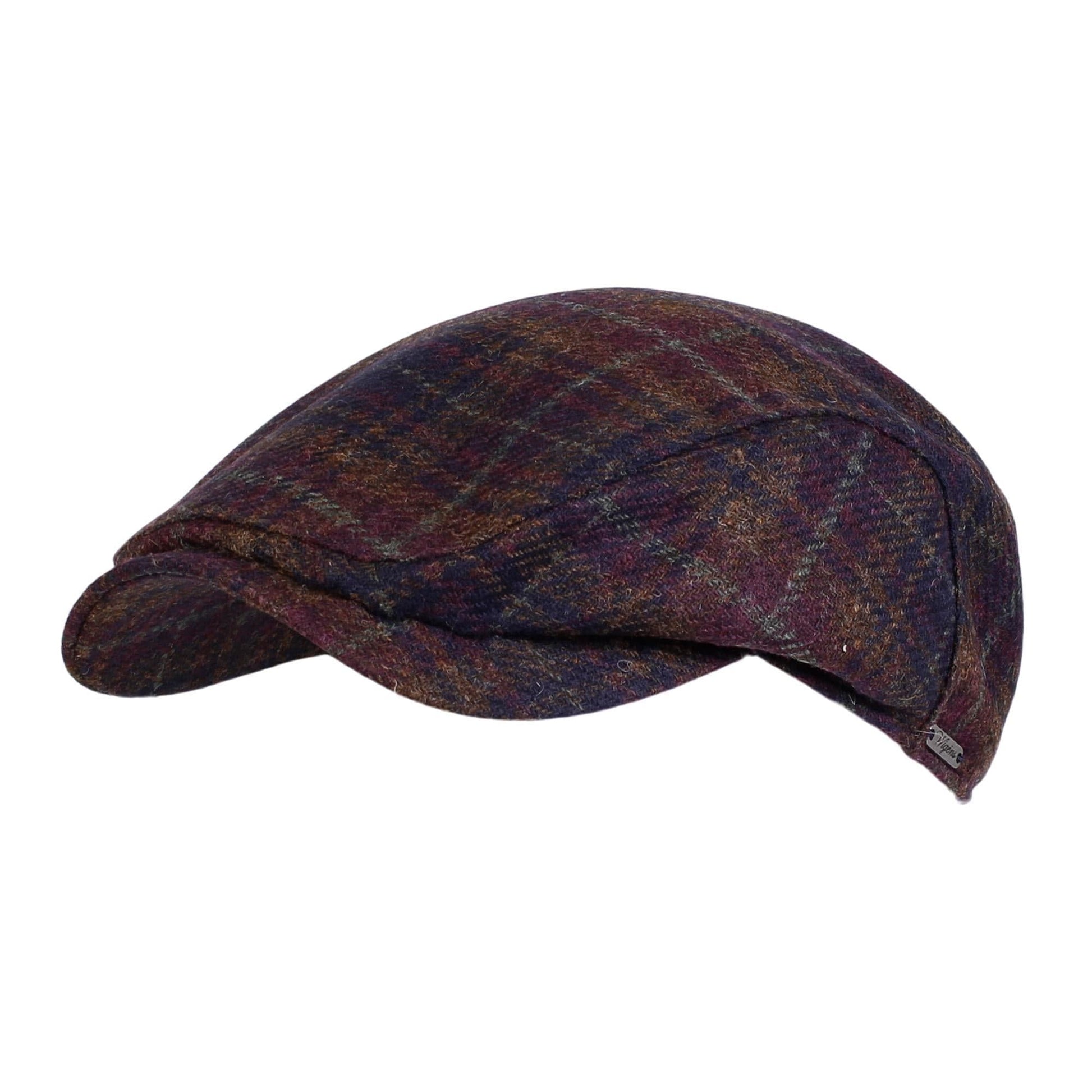 Wigens Men's New Tartan Wool Ivy Contemporary Cap - Wine
