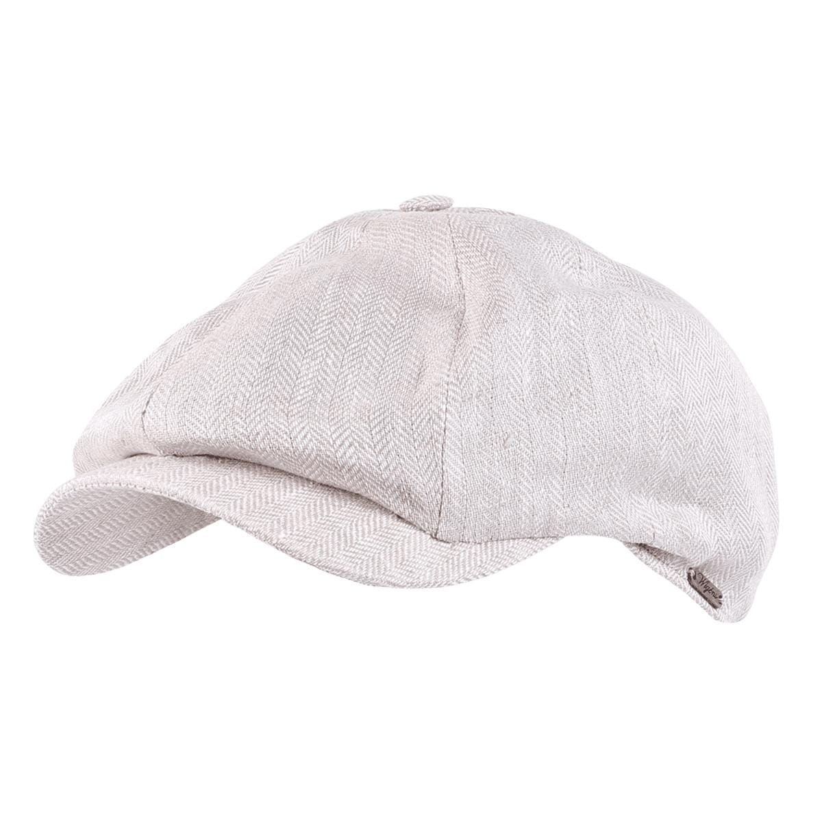 Wigens Men's Linen Herringbone Newsboy Cap