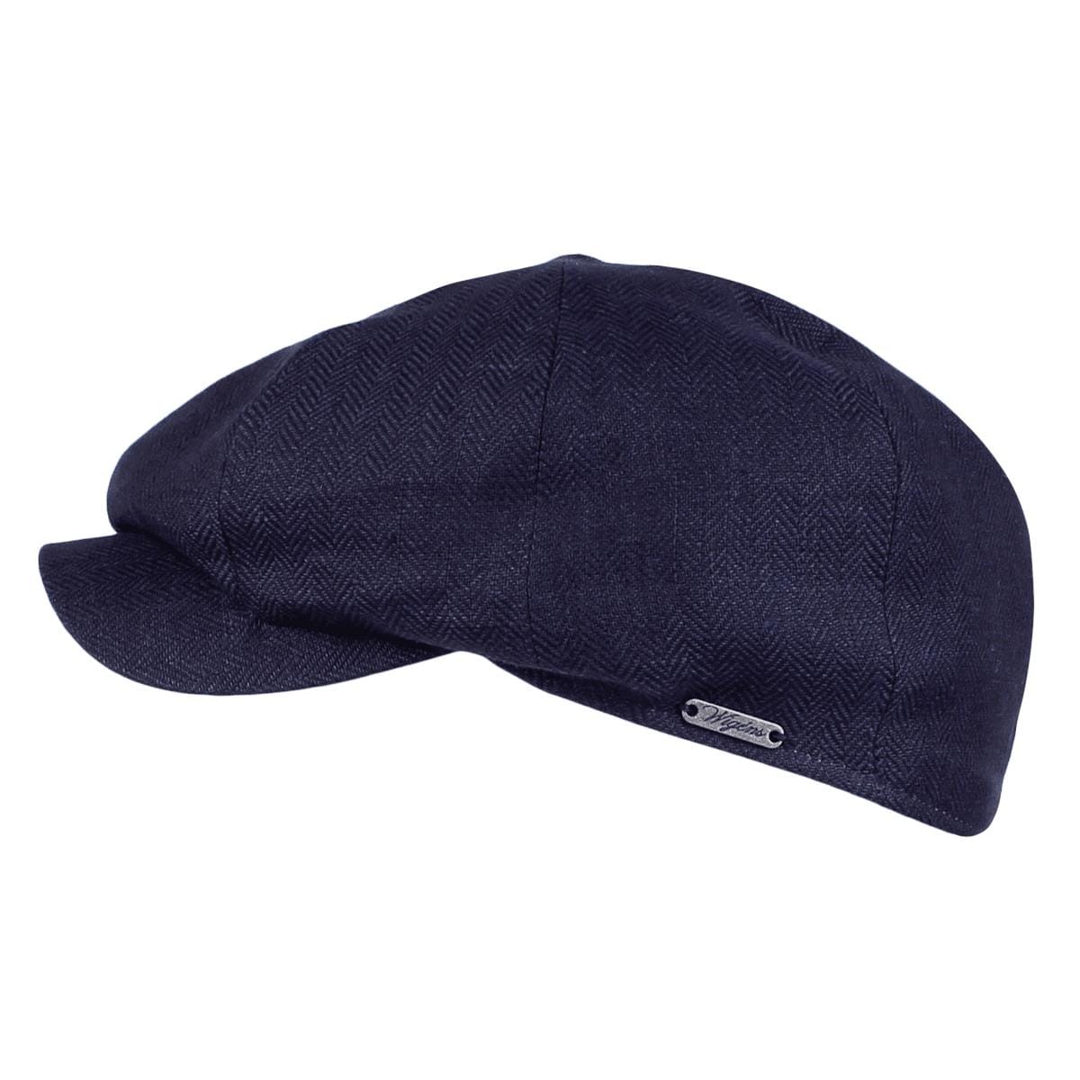 Wigens Men's Linen Herringbone Newsboy Cap