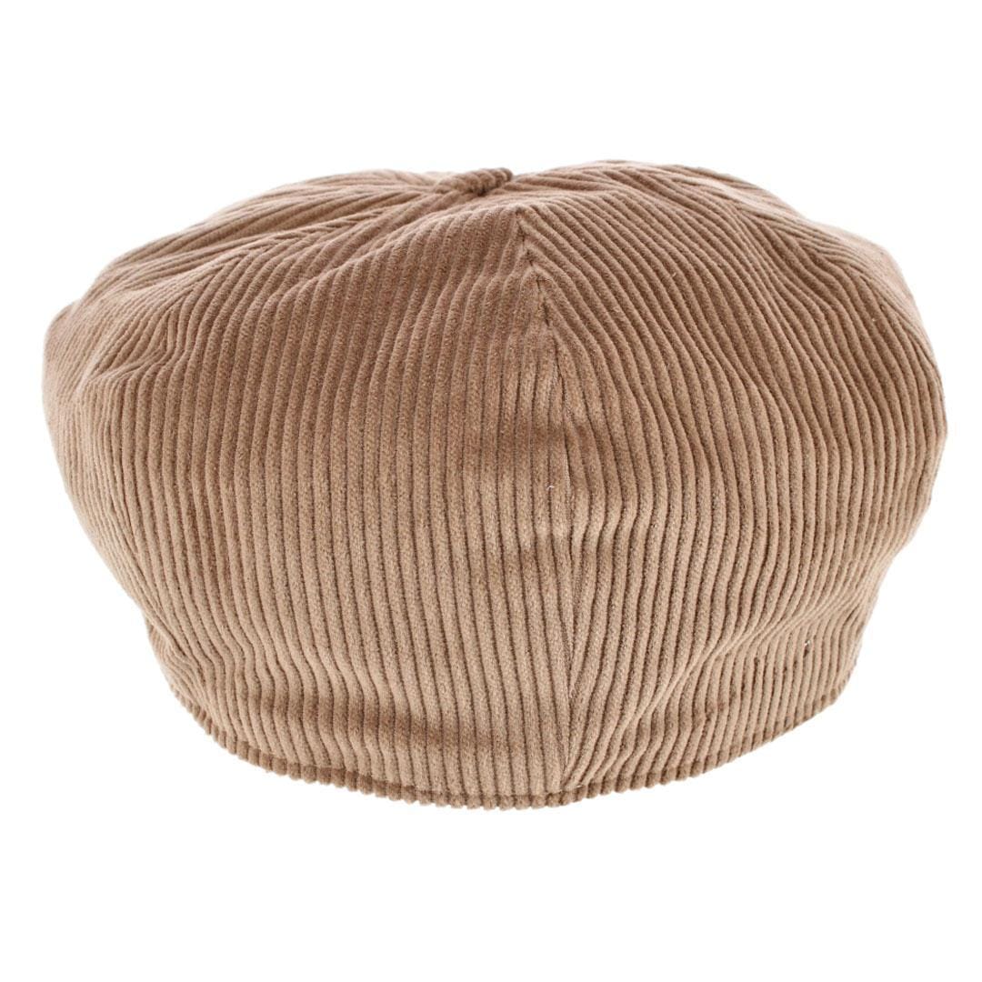 Wigens Men's Brisbane Moss Corduroy Retro Newsboy Cap - Camel