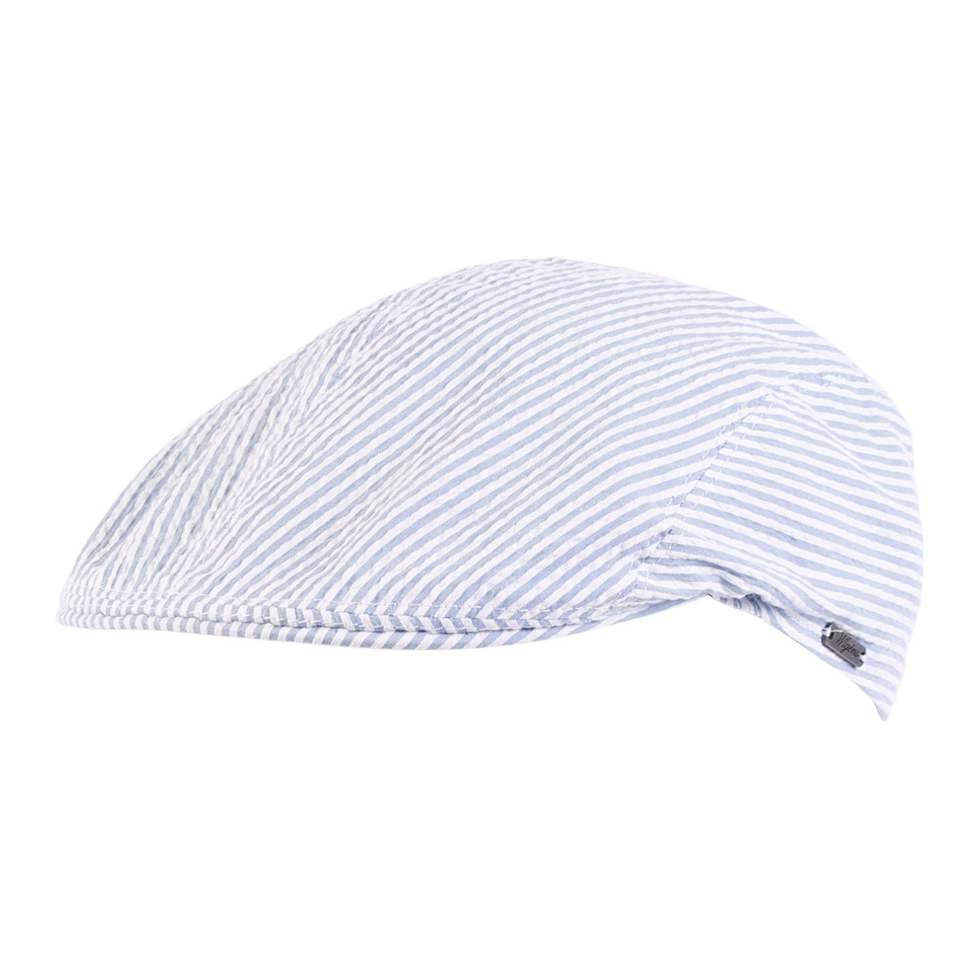 Wigens Men's Seersucker Ivy Modern Cap - Men's Seersucker Ivy Modern Cap