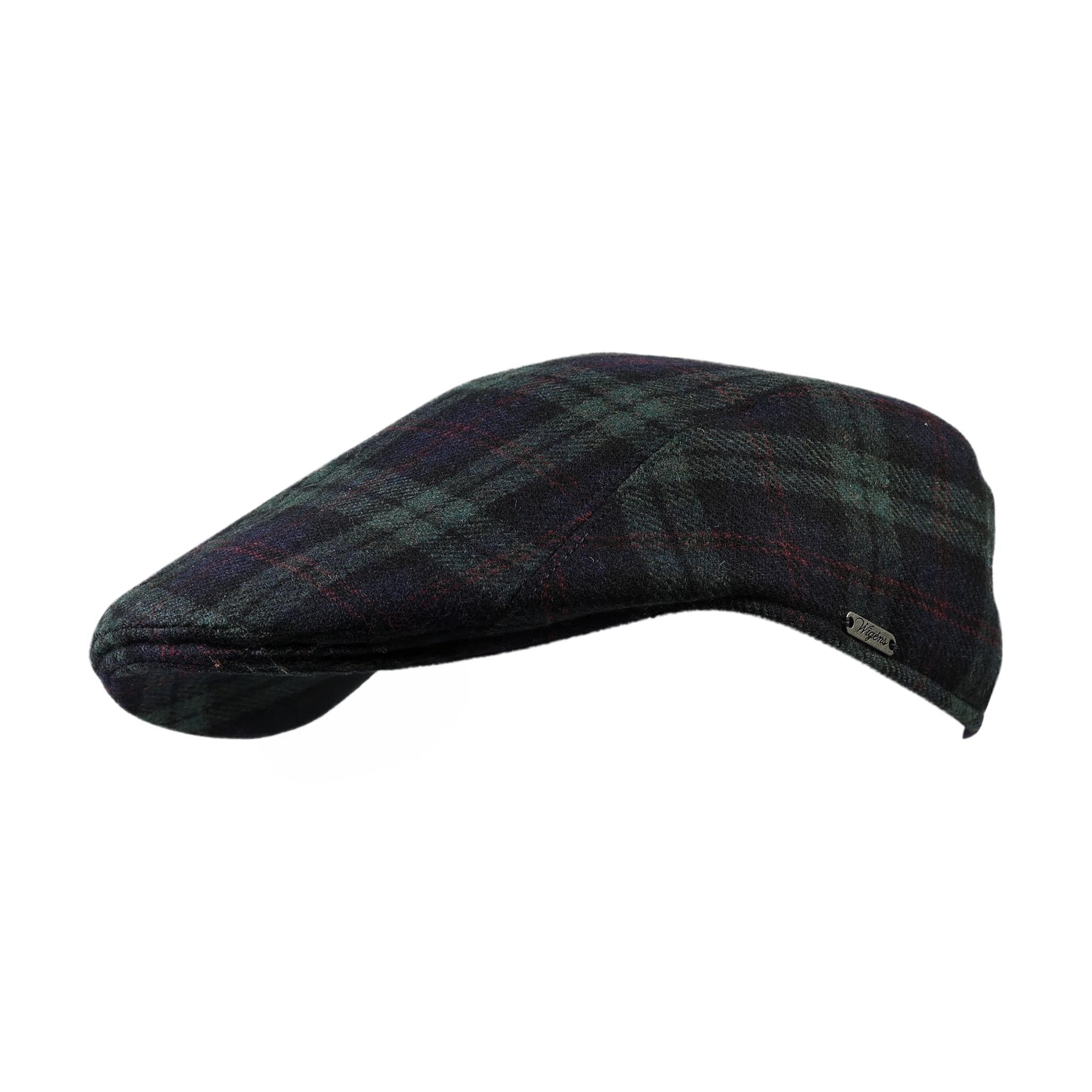Wigens Men's Tartan Plaid Ivy Modern Cap - Navy