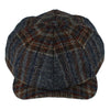 Men's Tweed Check Melange Classic Newsboy Cap