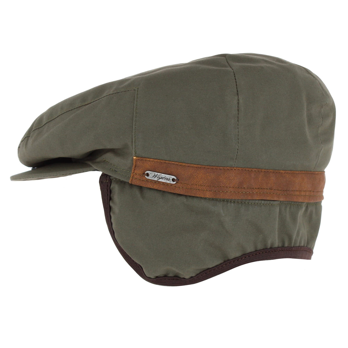 Wigens Men's Waxed Vintage Ivy Cap - Olive