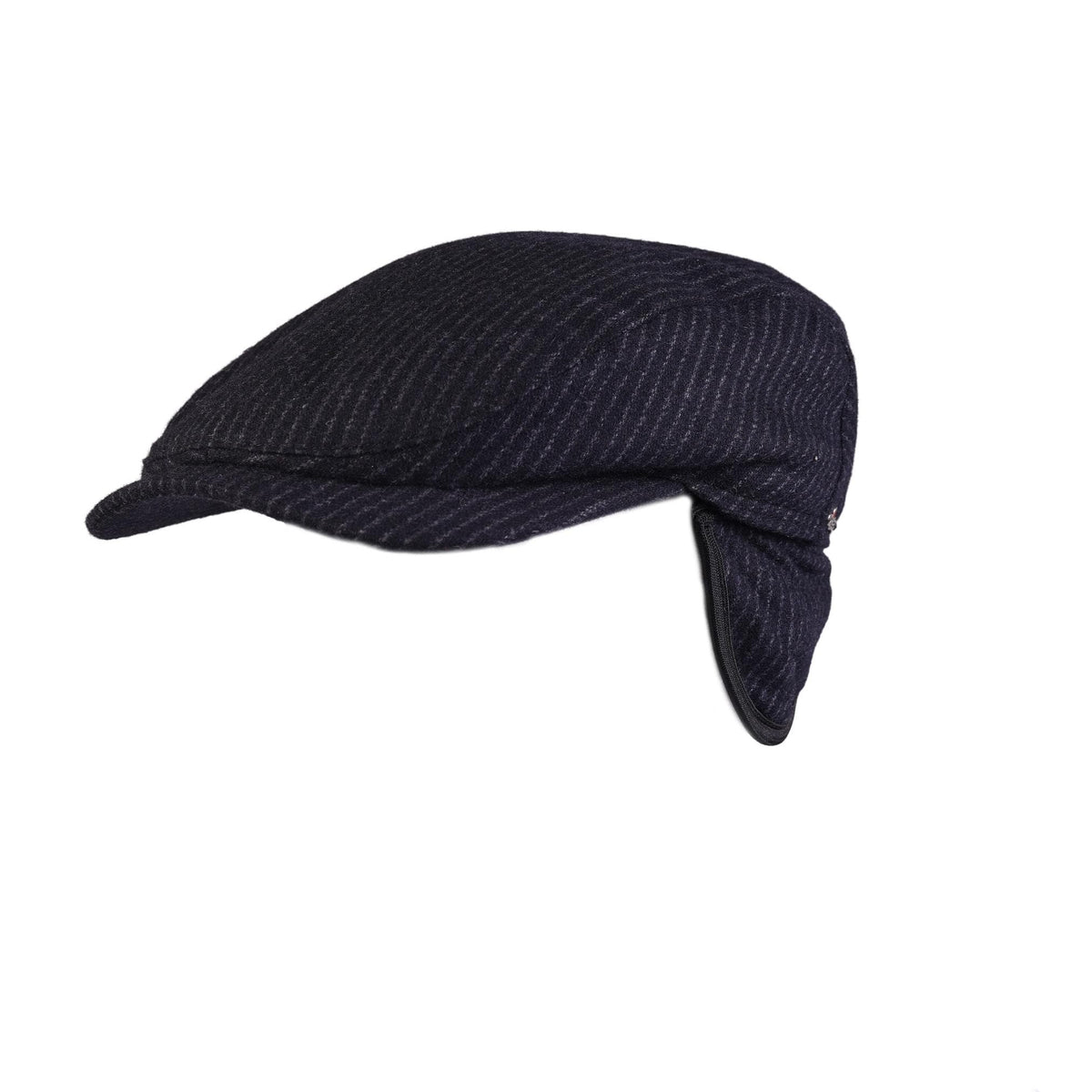 Wigens Men's Striped Ivy Contemporary Earflap Cap - Men's Striped Ivy Contemporary Earflap Cap