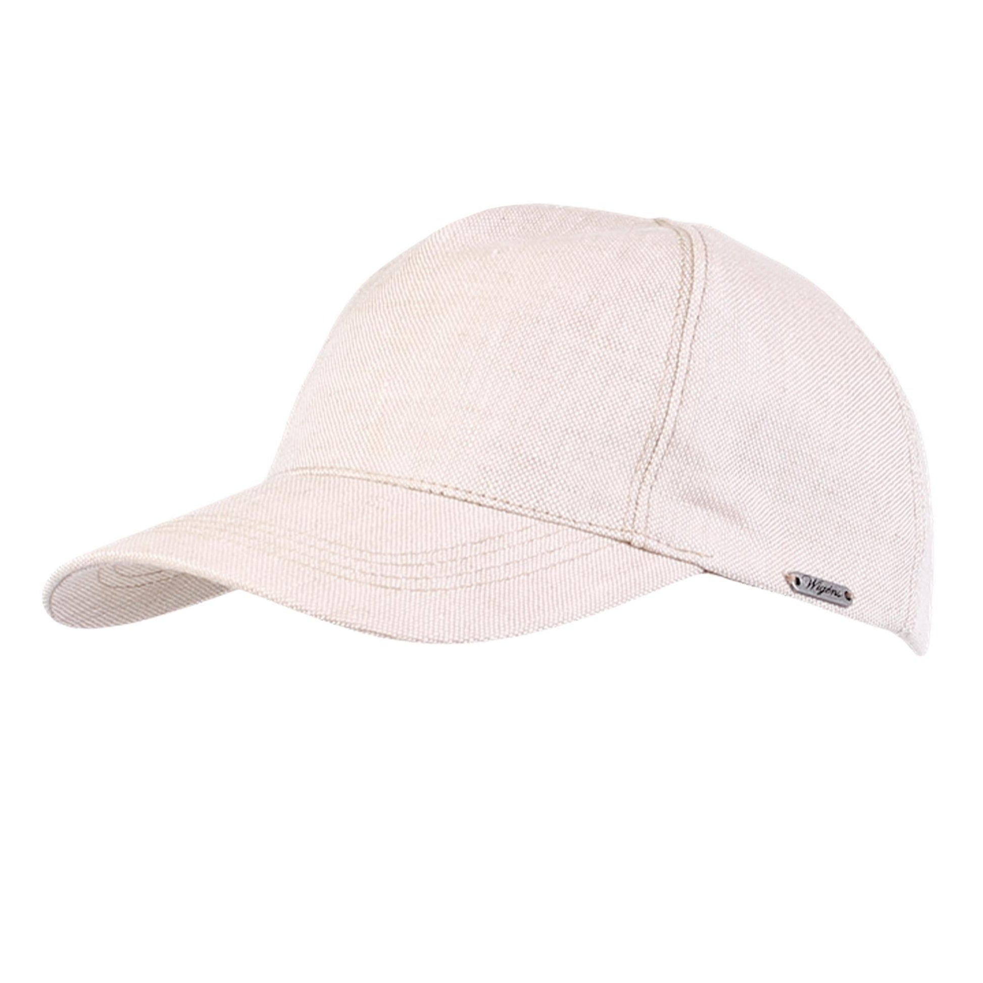 Wigens Men's Hopsack Linen Contemporary Baseball Cap - Sand