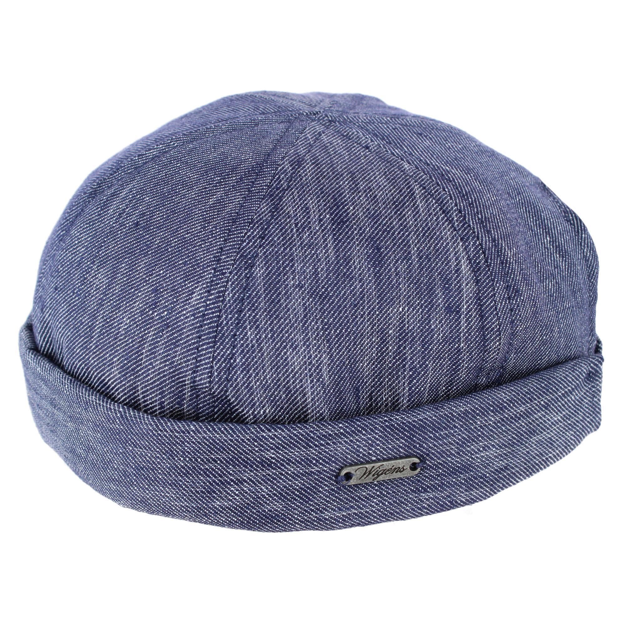Wigens Men's Denim Linen Docker Cap - Men's Denim Linen Docker Cap
