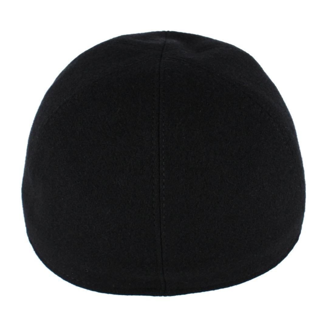 Wigens Men's Classic Wool Baseball Earflap Cap - Black