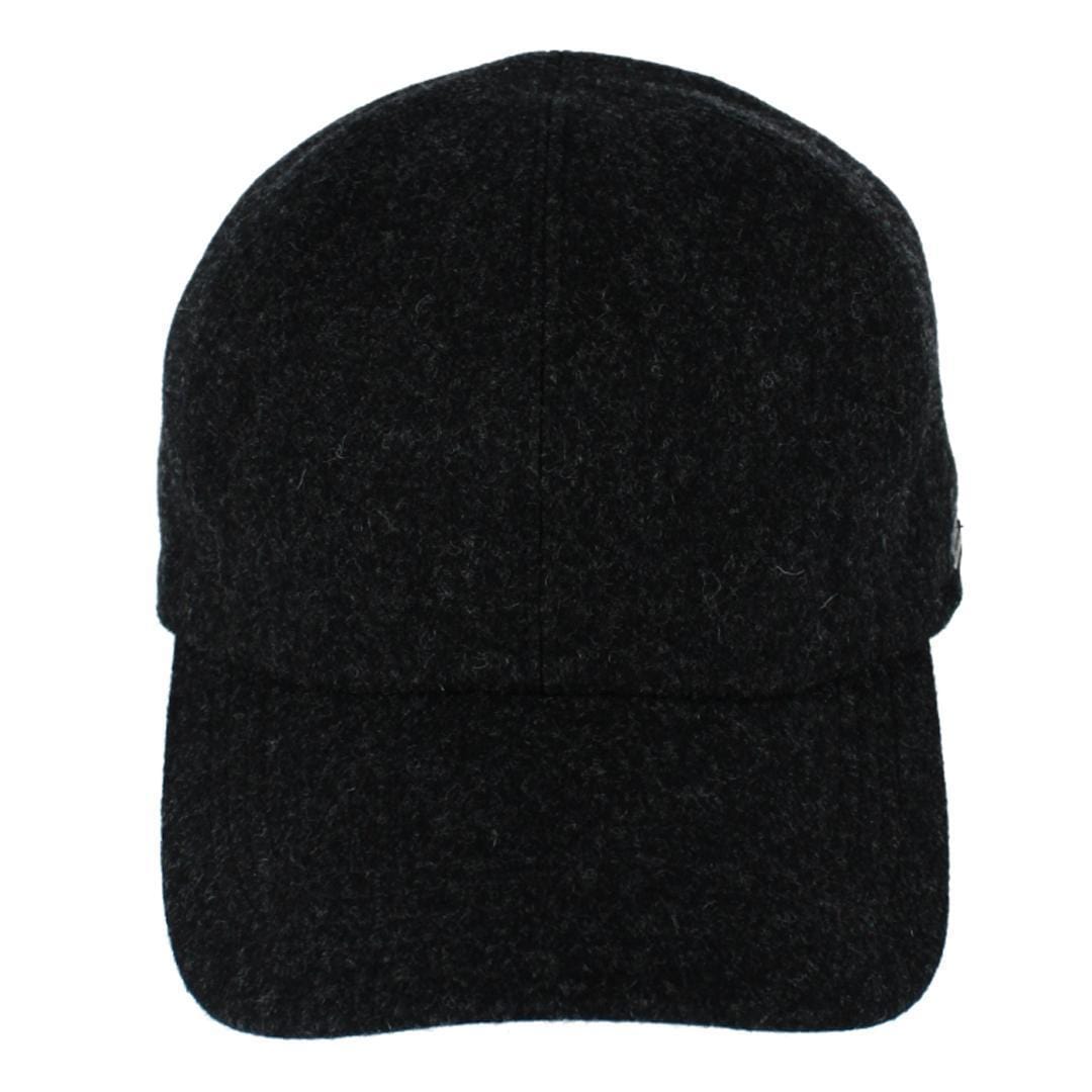 Wigens Men's Classic Wool Baseball Earflap Cap - Dark Gray