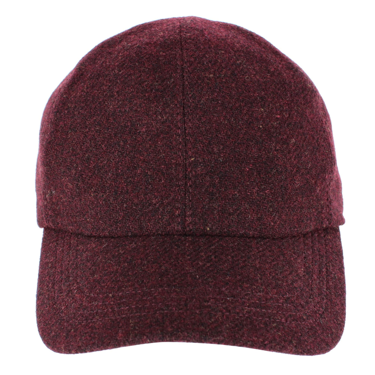 Wigens Men's Shetland Wool Earflap Cap - Red Wine