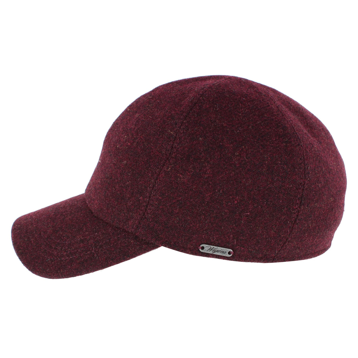 Wigens Men's Shetland Wool Earflap Cap - Red Wine