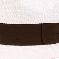 Wigens Men's Paja Toquilla Straw Panama Hat with Grosgrain Band - Dark Brown
