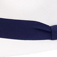 Wigens Men's Paja Toquilla Straw Panama Hat with Grosgrain Band - Navy