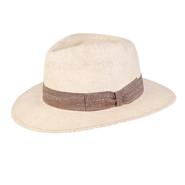 Men's Straw Country Fedora with Bow Hatband