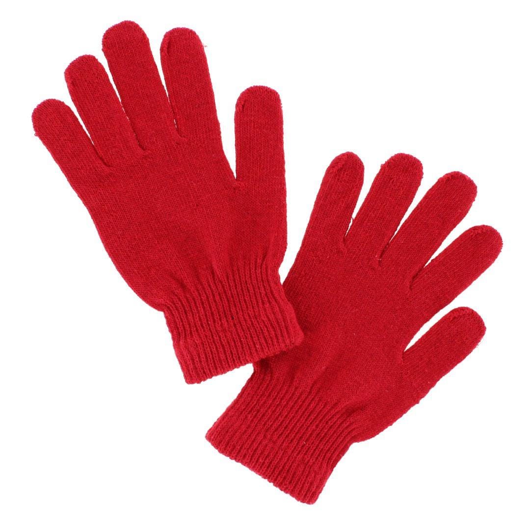 CTM® Adult One Size Winter Beanie Hat and Gloves Set by Wootie - Red