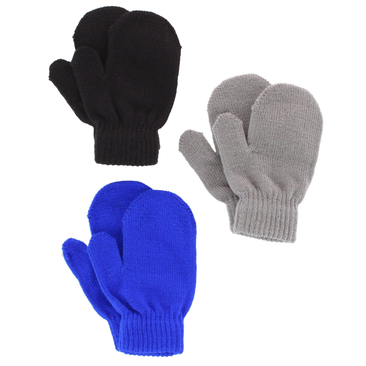 CTM® Toddler Winter Mittens by Wootie, 3-Pack, One Size Fits Most - Blue
