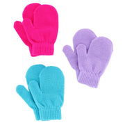 Toddler Winter Mittens by Wootie, 3-Pack, One Size Fits Most