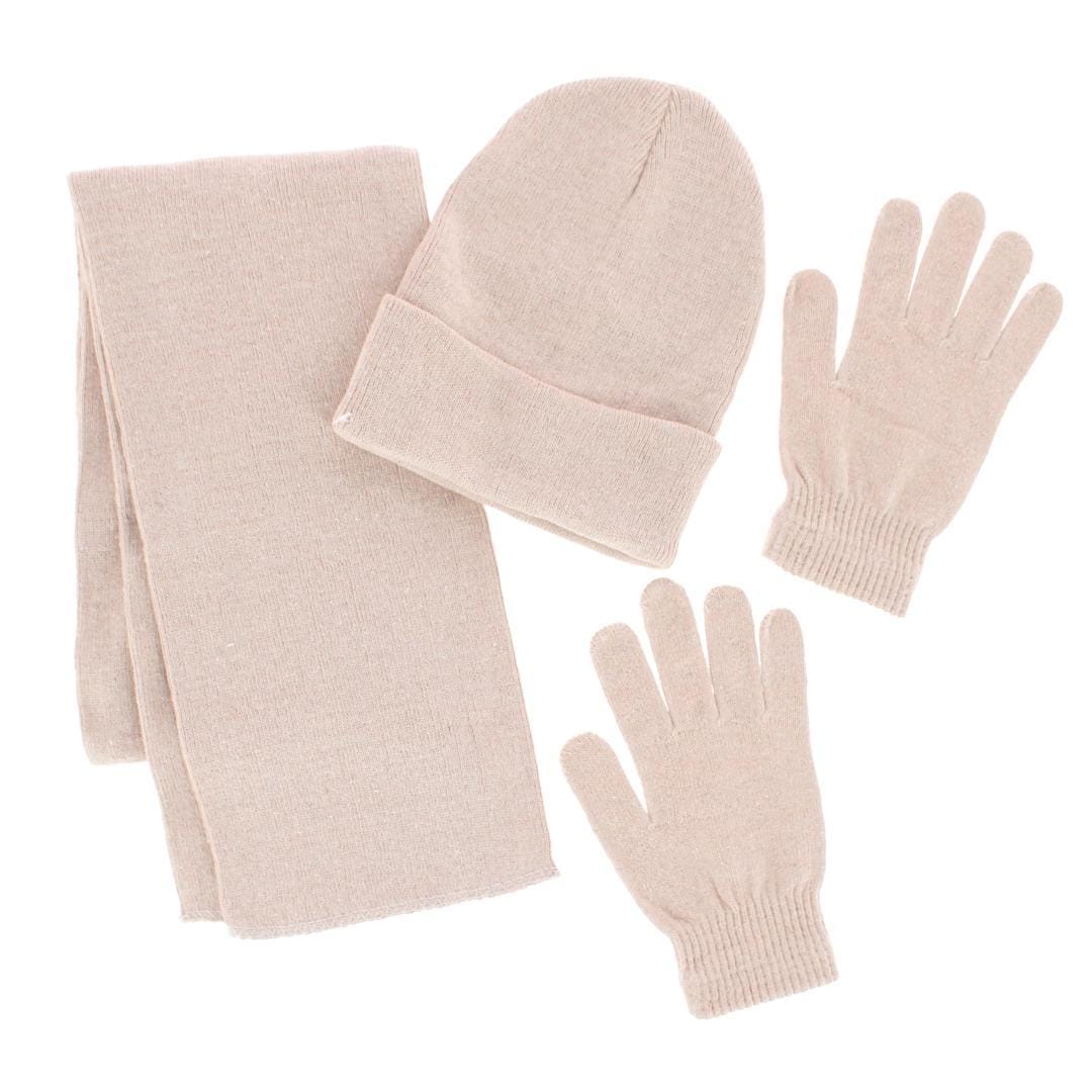 CTM® Adult One Size Winter Beanie Hat Gloves and Scarf Set by Wootie