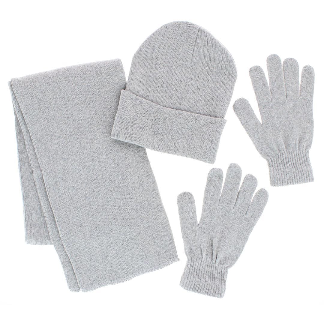 CTM® Adult One Size Winter Beanie Hat Gloves and Scarf Set by Wootie