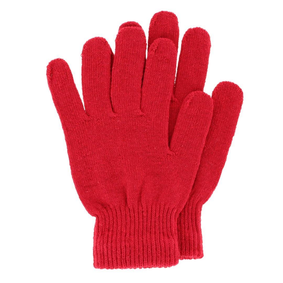 CTM® Adult One Size Winter Beanie Hat Gloves and Scarf Set by Wootie - Red
