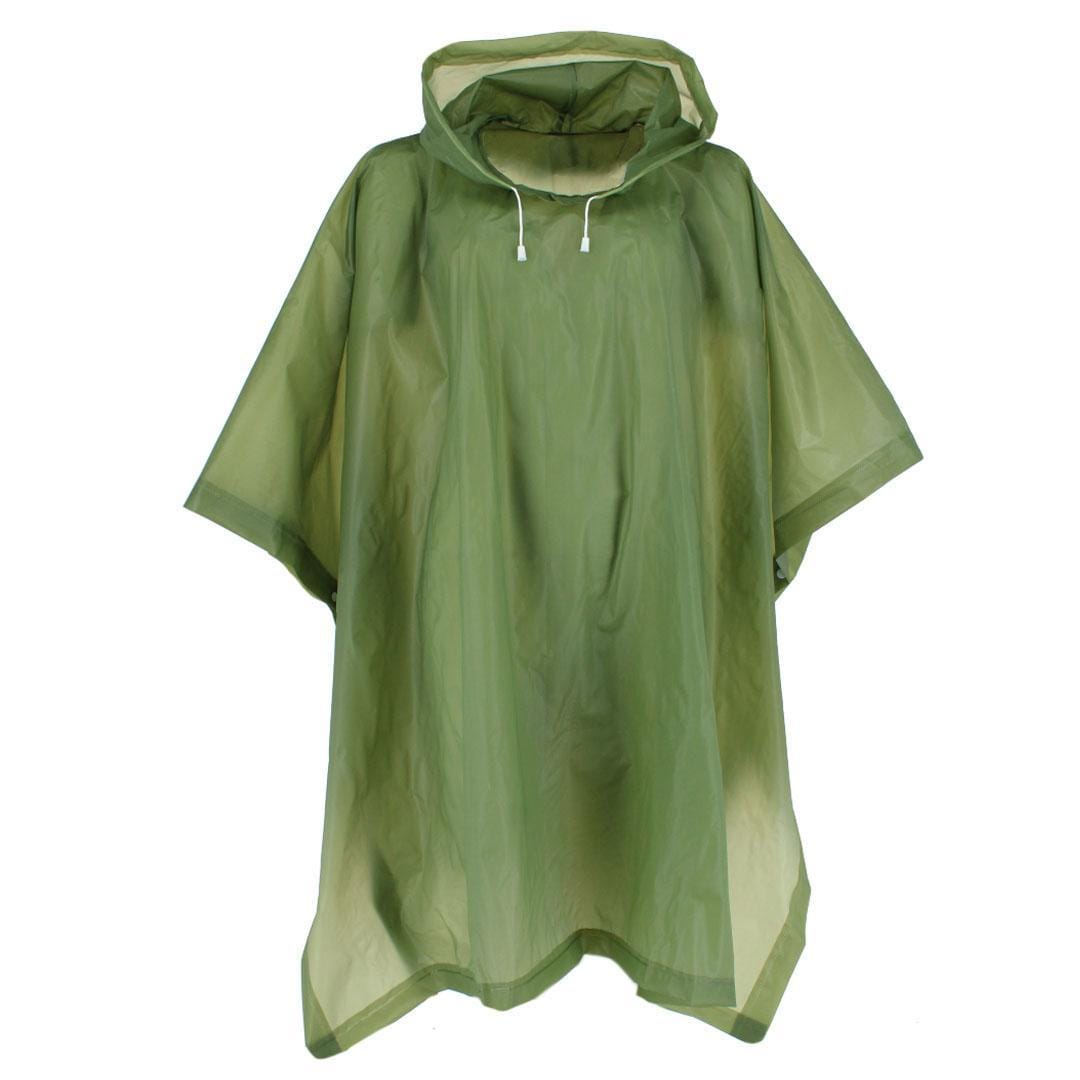 CTM® Adult Waterproof Reusable Rain Poncho by Wootie - Green