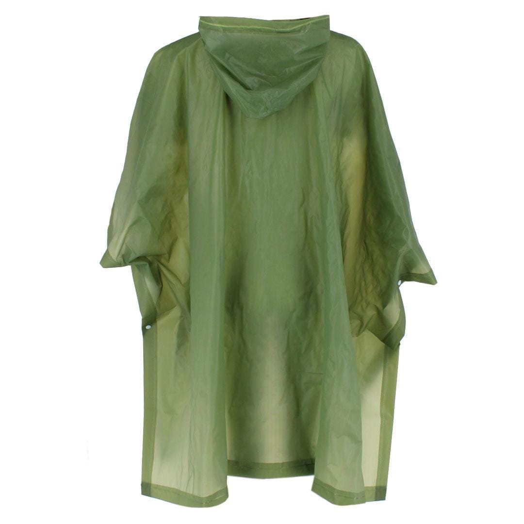 CTM® Adult Waterproof Reusable Rain Poncho by Wootie - Green