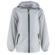 Adult Reusable Water Resistant Rain Jacket with Hood and Pockets