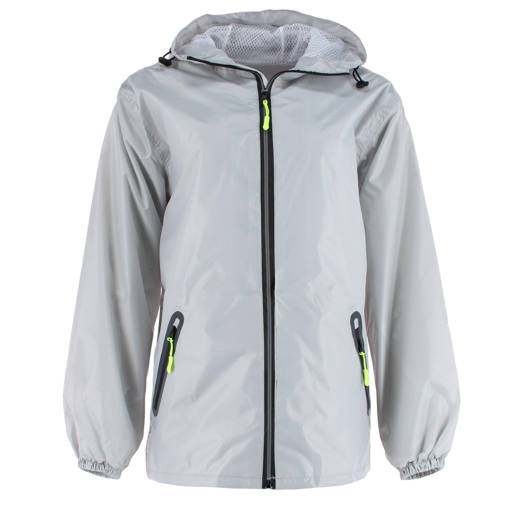 CTM® Adult Reusable Water Resistant Rain Jacket with Hood and Pockets - Adult Reusable Water Resistant Rain Jacket with Hood and Pockets