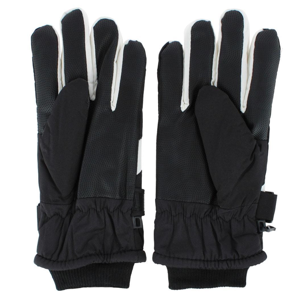 CTM® Adult Winter Ski Gloves with Extended Cuff and Wrist Strap by Wootie - Black
