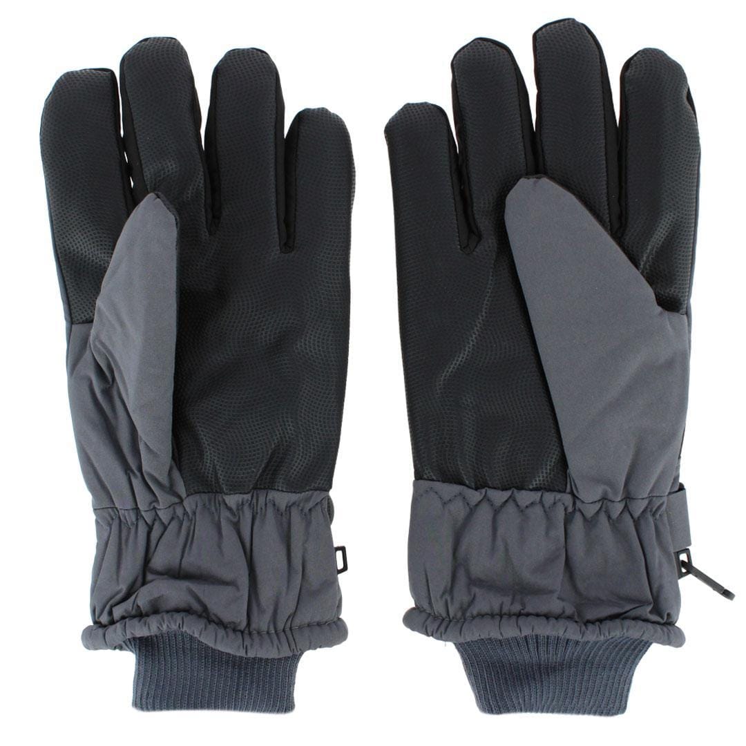 CTM® Adult Winter Ski Gloves with Extended Cuff and Wrist Strap by Wootie - Gray