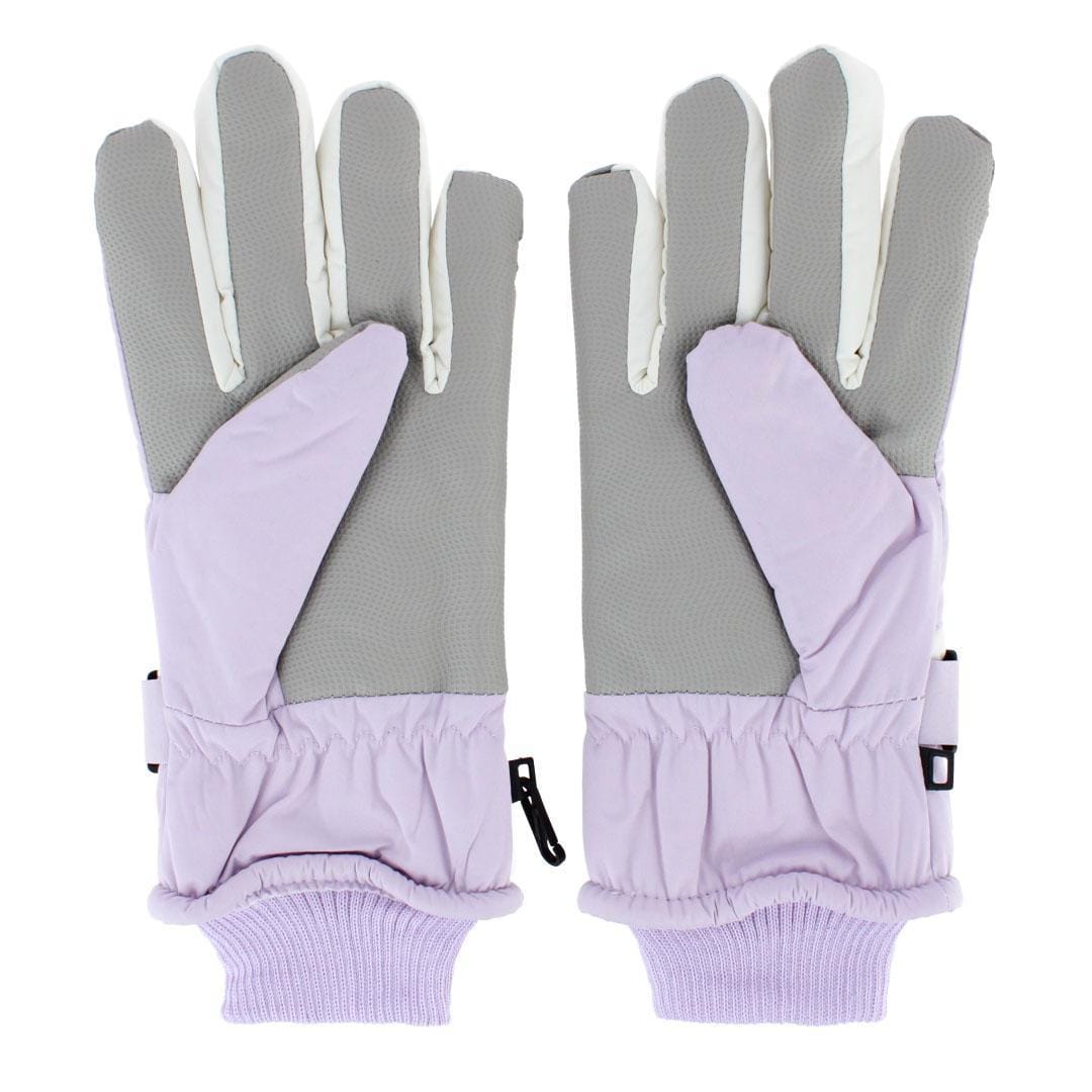 CTM® Adult Winter Ski Gloves with Extended Cuff and Wrist Strap by Wootie - Lilac