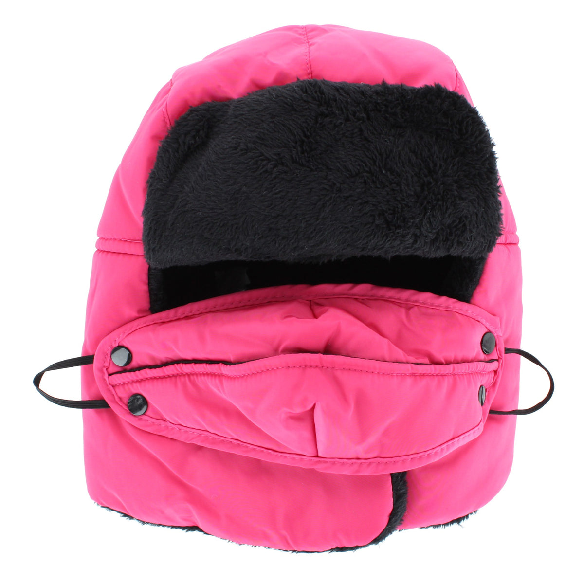 CTM® Adult Winter Trapper Hat with Detachable Face Mask by Wootie - Dark Pink