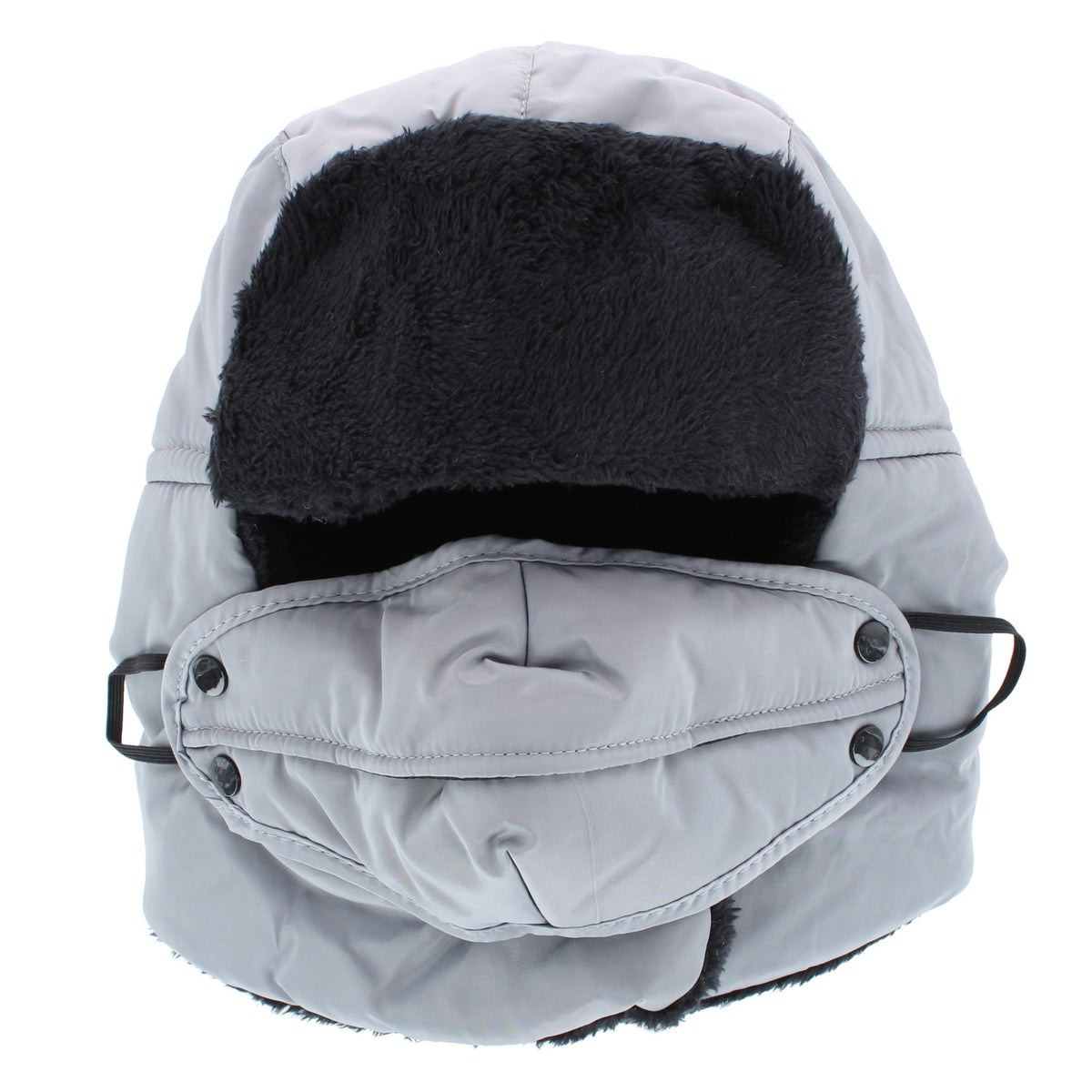 CTM® Adult Winter Trapper Hat with Detachable Face Mask by Wootie - Gray