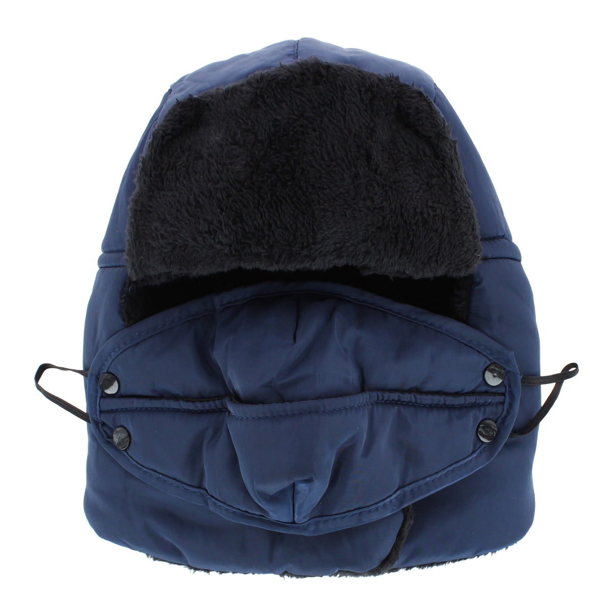 CTM® Adult Winter Trapper Hat with Detachable Face Mask by Wootie - Navy