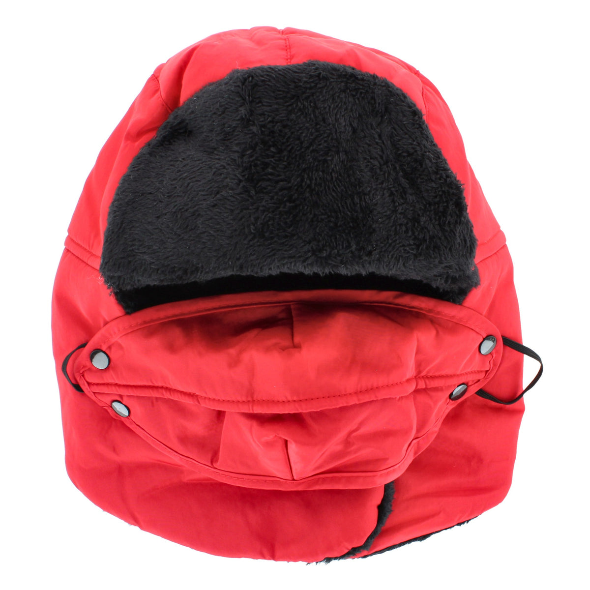 CTM® Adult Winter Trapper Hat with Detachable Face Mask by Wootie - Red