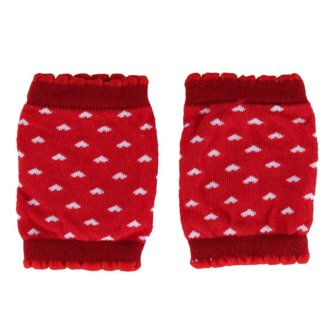CTM® Baby's Novelty Print Knee Pads by Wootie - Red/Hearts, I Love Mom
