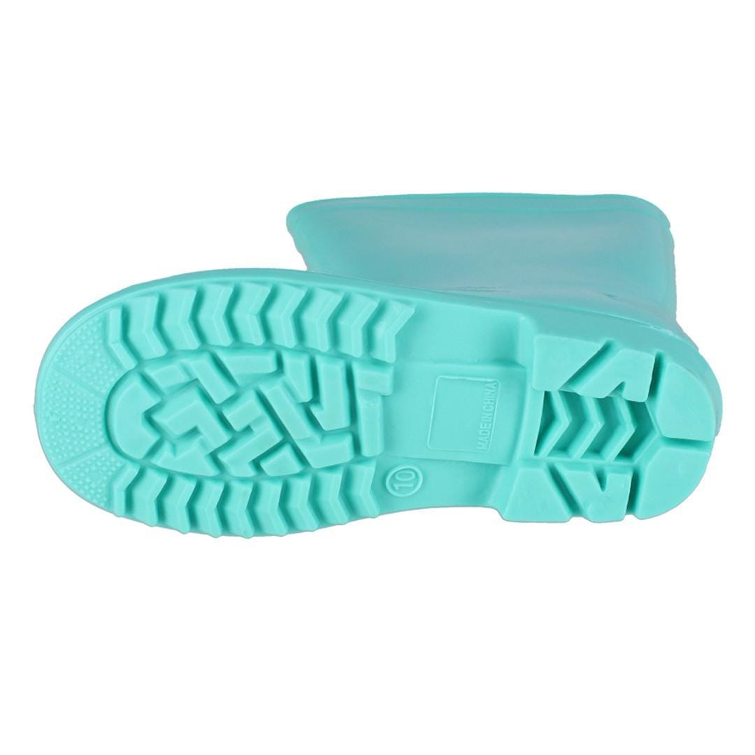 Wootie Little Girl's Waterproof Solid Color Rain Boots by Wootie - Mint