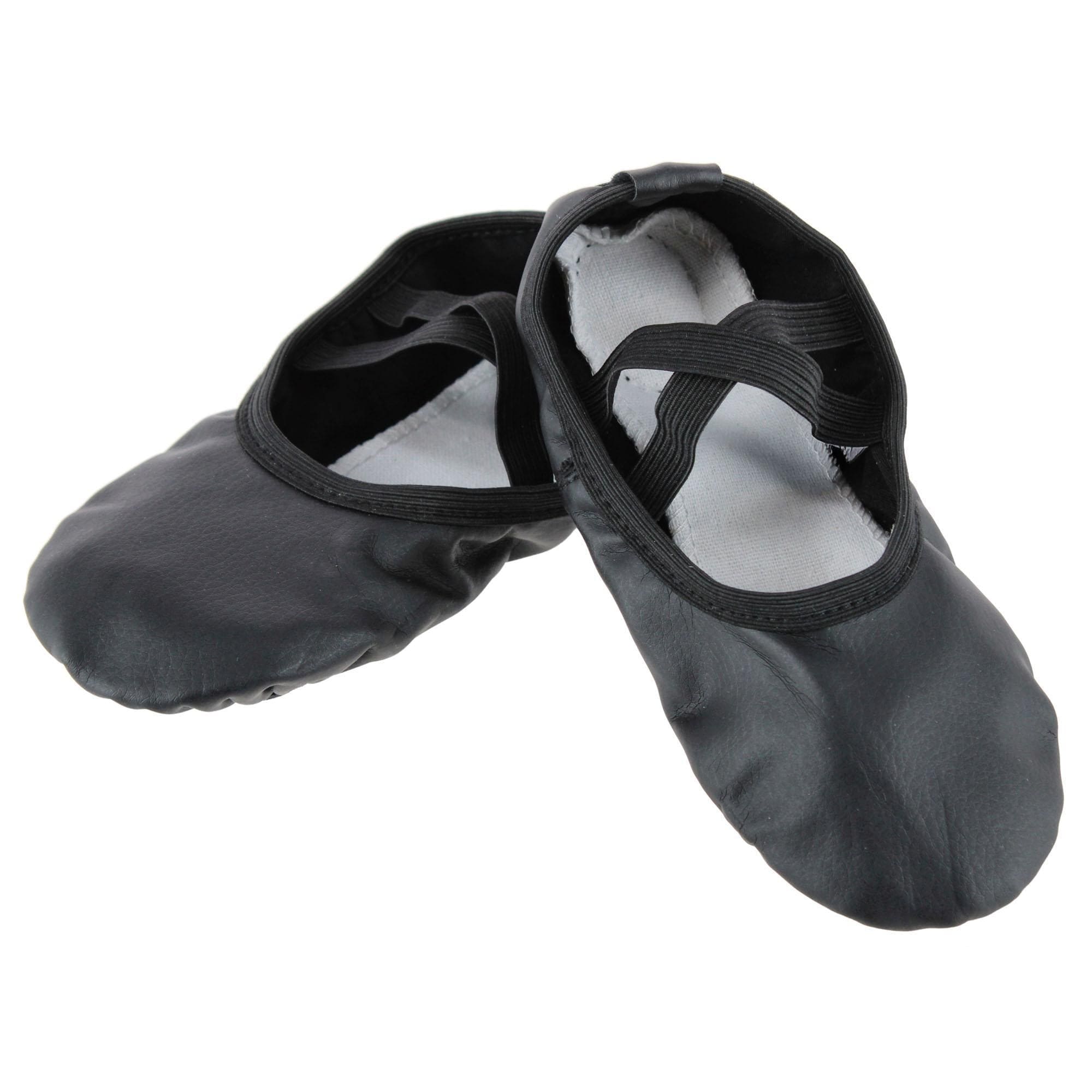 CTM® Girl's Ballerina Slippers by Wootie - Black