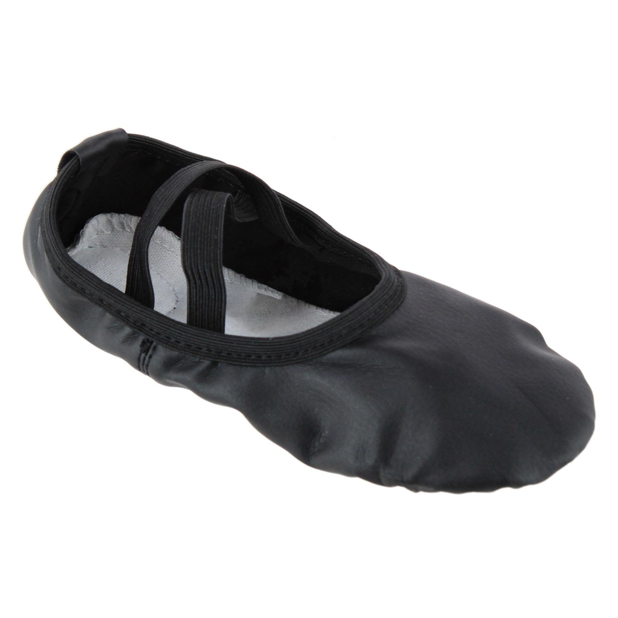 CTM® Girl's Ballerina Slippers by Wootie - Black