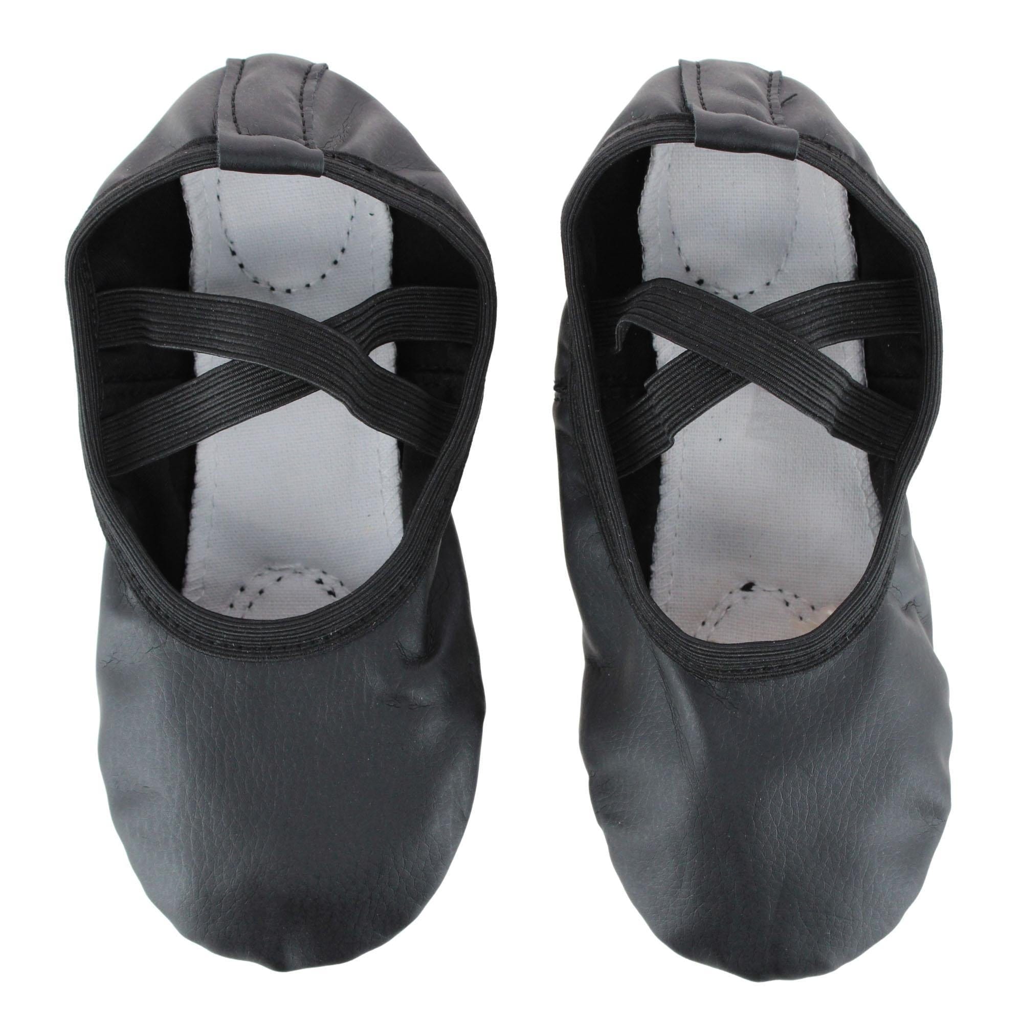 CTM® Girl's Ballerina Slippers by Wootie - Black