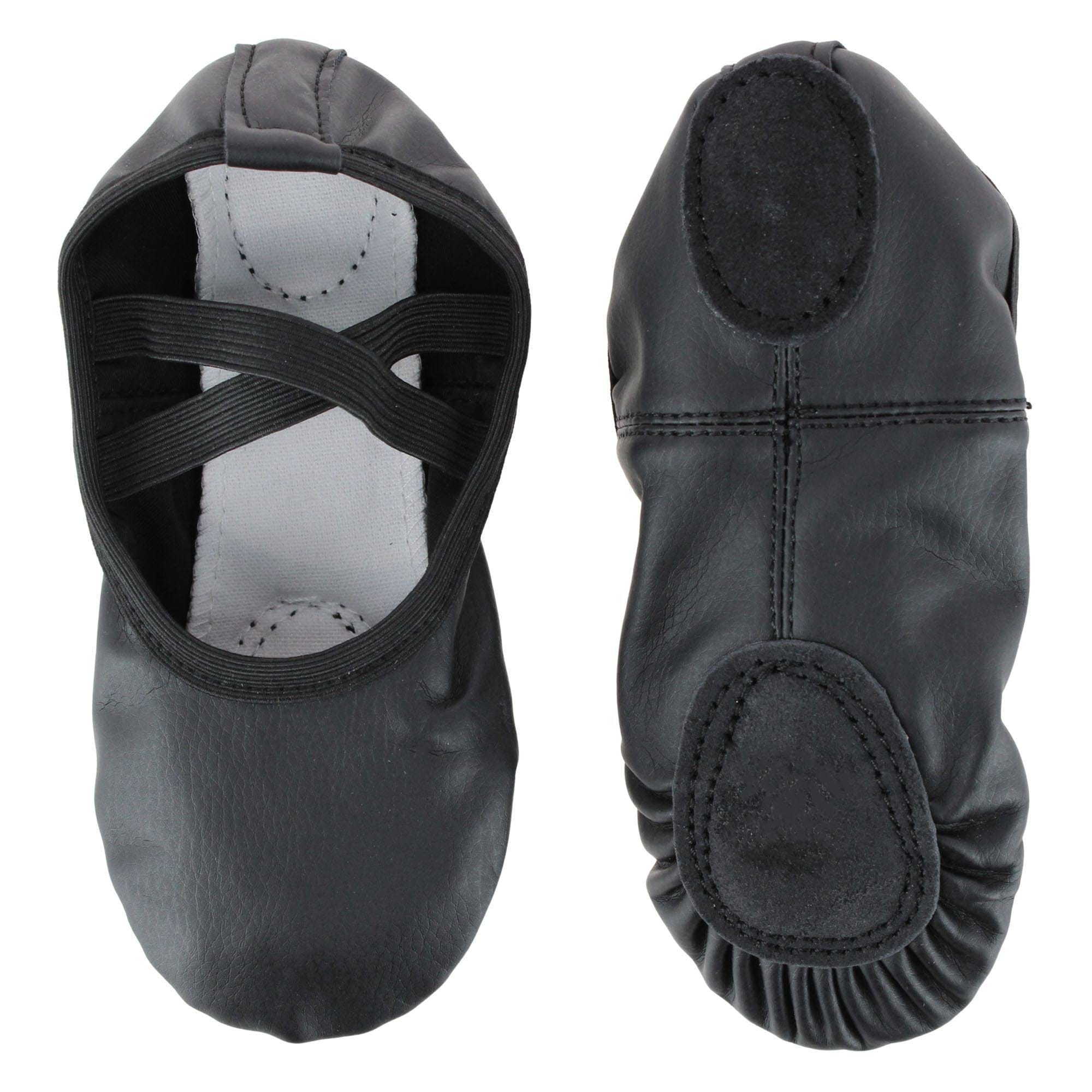 CTM® Girl's Ballerina Slippers by Wootie - Black