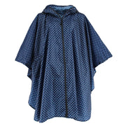 Women's One Size Fits Most Polka Dot Rain Poncho with Zipper Pouch