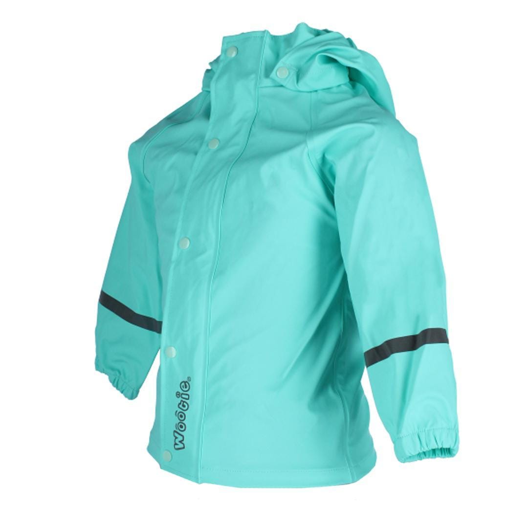 Wootie Little Girl's Solid Color Hooded Rain Coat by Wootie - Mint