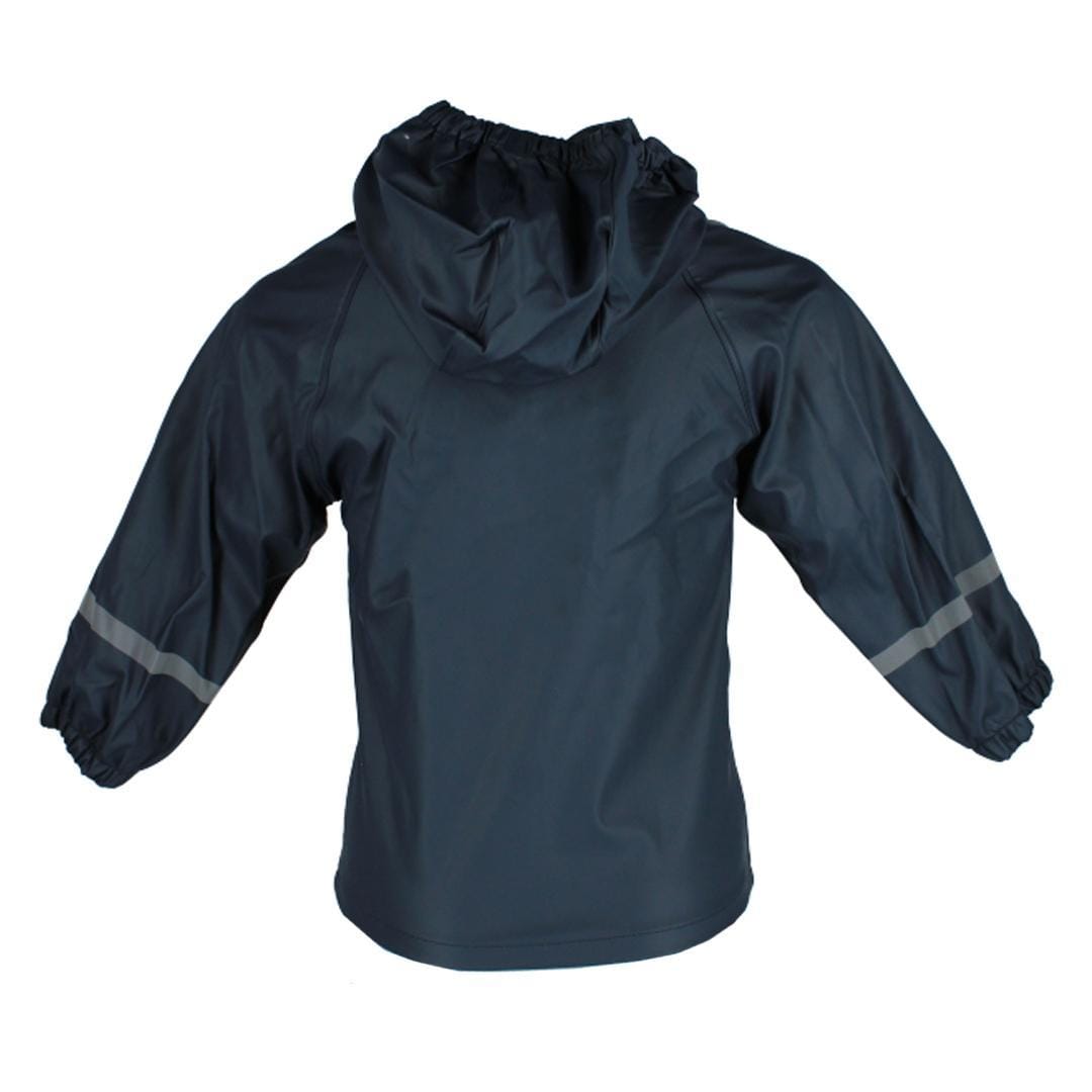 Wootie Little Girl's Solid Color Hooded Rain Coat by Wootie - Navy