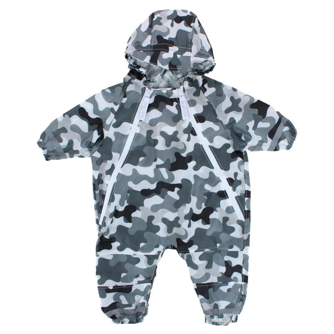 CTM® Infant Waterproof Rainsuit with Reflective Stripes by Wootie - Camo