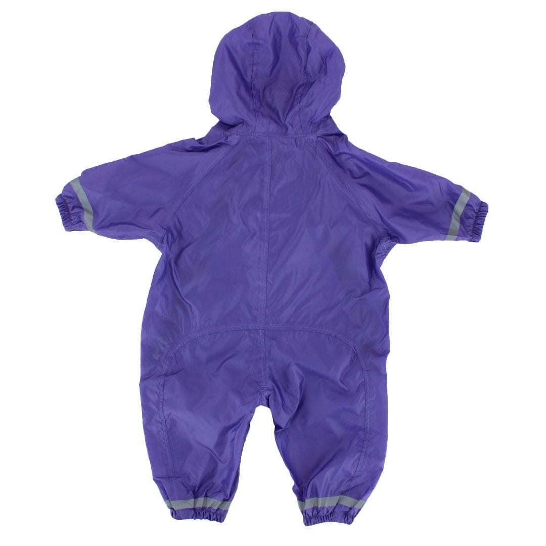 CTM® Toddler Waterproof Rainsuit with Reflective Stripes by Wootie - Purple