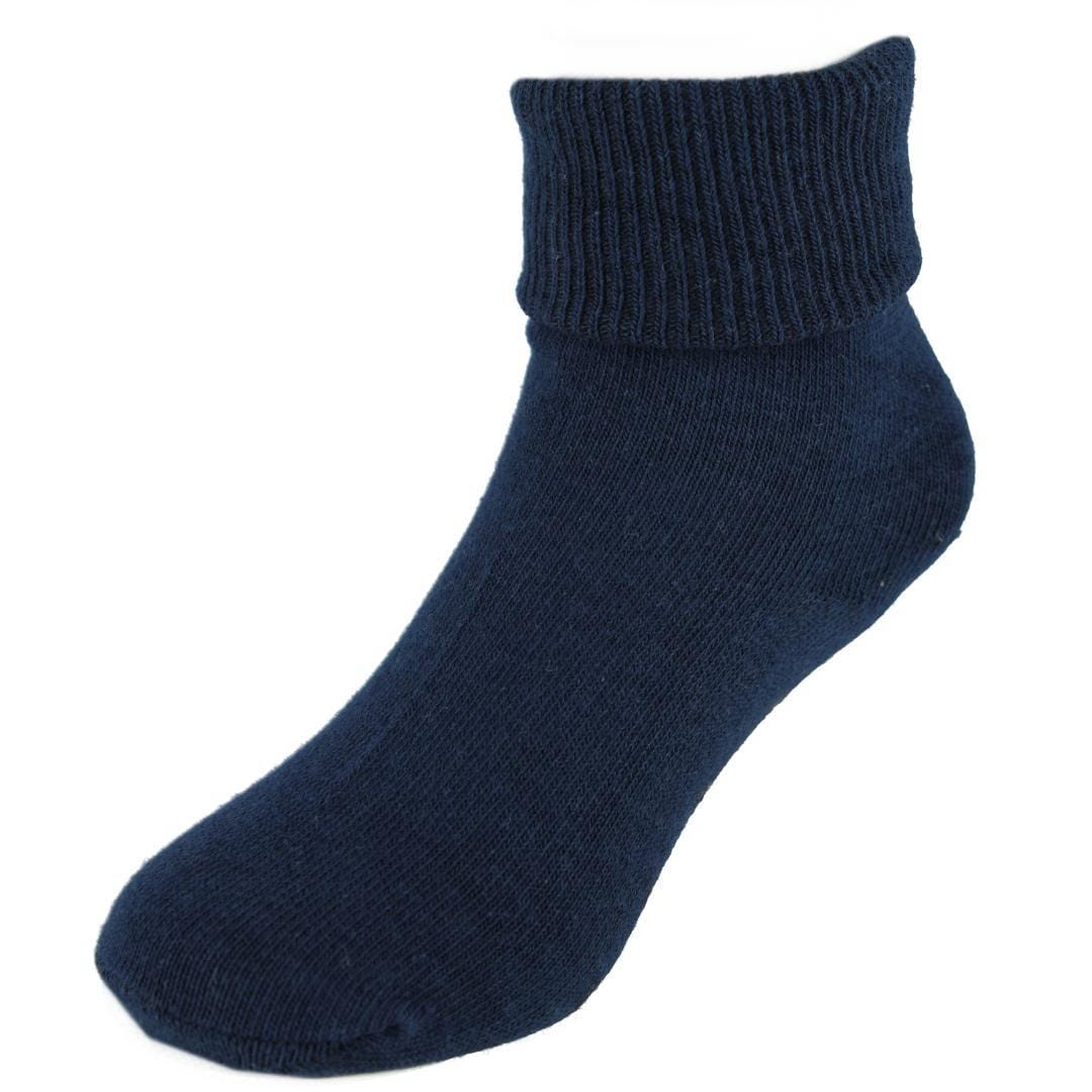 CTM® Baby's Soft Triple Roll Socks by Wootie (3 Pack) - Navy, Grey, and White