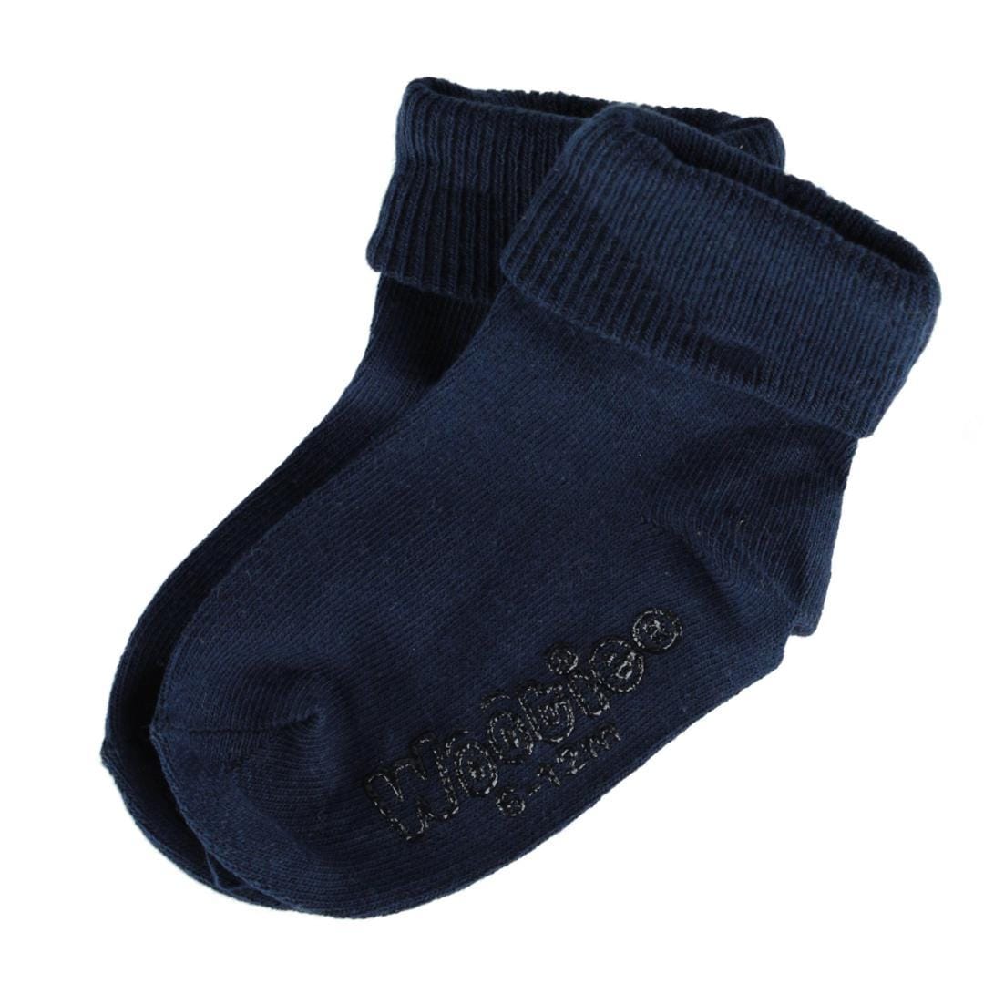 CTM® Baby's Soft Triple Roll Socks by Wootie (3 Pack) - Navy, Grey, and White